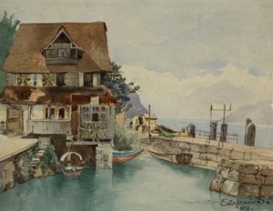 हाउस ऑन कैनाल, 1878। द्वारा लुई मिशेल एल्सहेमियस