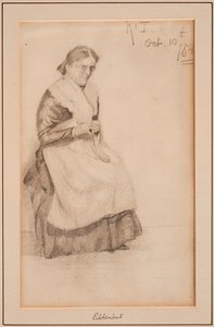 बुनाई, 1884। द्वारा लुई मिशेल एल्सहेमियस