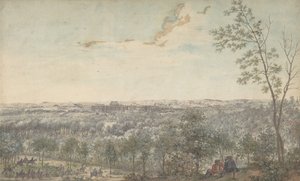 वर्साय दक्षिण पश्चिम से देखा गया, 1779।
