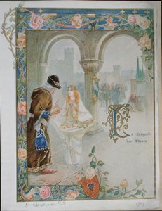 विलेन्यूवे के सेंट रोसालिना (1267-1329) c.1900 (रंग लिथो) द्वारा लुई ओलीयर