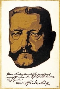 पोर्ट ऑफ जनरल फील्ड मार्शल पॉल वॉन हिंडनबर्ग, पब। म्यूनिख, 1917