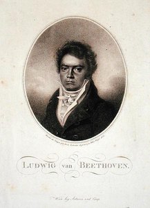 लुडविग वैन बीथोवेन (1770-1827) ब्लासियस हॉफेल द्वारा उकेरा गया (1792-1963) 1814 (मेजोटिन्ट) द्वारा लुई रेने (बाद में) Letronne