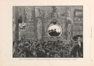 छाया थिएटर चैट नोयर, 1887 में एम. कैरन डी'एचे द्वारा एल'एपोपी।