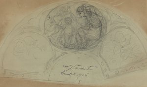 फैन डिजाइन [वर्सो], शायद 1906। द्वारा लोविस कोरिंथ