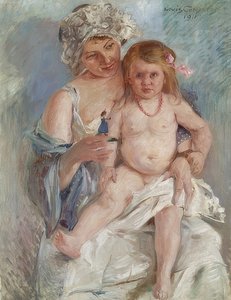 माँ और बच्चे (चार्लोट कोरिंथ और विल्हेमिन)। 1911 द्वारा लोविस कोरिंथ