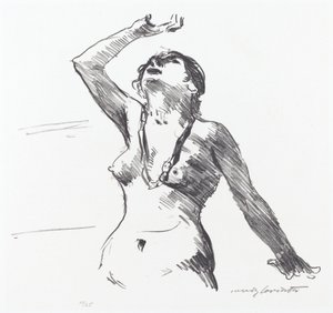 महिला नग्न बचाव खुद, 1913।