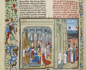 19 मई, 1364, सीए 1470-1475 को फ्रांस के चार्ल्स वी का राज्याभिषेक। द्वारा Loyset Liedet