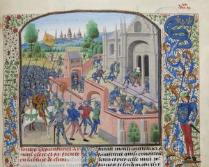 एनाम ऐबी का टेकिंग, 1381, सीए 1470-1475। द्वारा Loyset Liedet