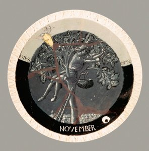 नवंबर का महीना, टेराकोटा लुका डेला रोबिया द्वारा, c.1450-56 द्वारा लुका डेला रोबिया