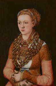 अन्ना बुचनर का पोर्ट्रेट, नी लिंडैकर, c.1520 (पैनल पर तेल) (3710993 भी देखें) द्वारा लुकास द एल्डर क्रैनाच