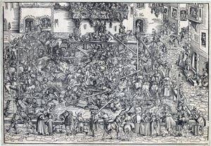 टूरनोई - टूर्नामेंट - क्रैनाच, लुकास, द एल्डर (1472-1553) - 1509 - वुडकट - 26,4x38 - निजी संग्रह द्वारा लुकास द एल्डर क्रैनाच