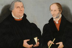 मार्टिन लूथर (1483-1546) और फिलिप मेलांचथन (1497-1560) द्वारा लुकास द यंगर क्रैंक