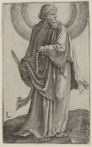 सेंट बार्थोलोम्यू, c.1511 (उत्कीर्णन) द्वारा लुकास वैन लेडेन