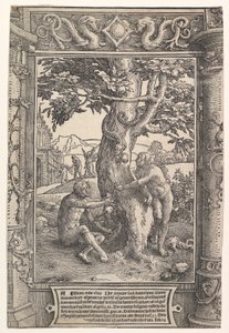 द फॉल ऑफ मैन, ca. 1517। द्वारा लुकास वैन लेडेन