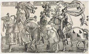 द नाइन हीरोज: जोशुआ, डेविड, जुदास मैकाबीस, 1515-1517। द्वारा लुकास वैन लेडेन