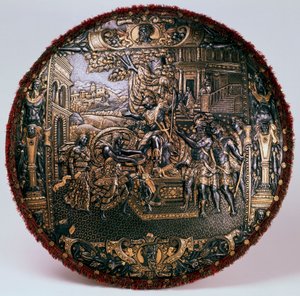 परेड शील्ड, c1580। द्वारा लुसियो पिकिनिनो