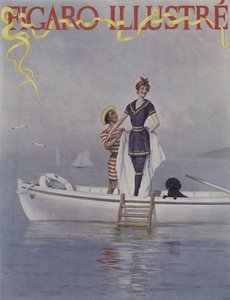 समुद्र पर एक पूर्ण जल। शानदार फिगारो का आवरण, अगस्त 1894 द्वारा लुसियस रॉसी