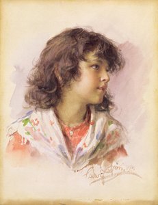 एक लड़की का सिर, 1886