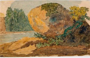 टोरेंट का लैंडस्केप (वाटरकलर, c.1825) द्वारा लुइगी गैरीबो