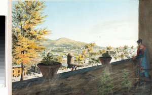 जेनोआ की परिधि के पड़ोस (ड्राइंग और वॉटरकलर, सीए 1825) द्वारा लुइगी गैरीबो