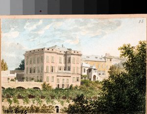 विला कंबासियो, जेनोआ का दृश्य (वाटरकलर, सीए 1820) द्वारा लुइगी गैरीबो