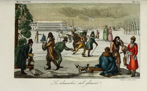 स्केटिंग रिंक। प्राचीन और आधुनिक रिवाज से चित्रण या सरकार का इतिहास Giulio Ferrario, 1831 द्वारा लुइगी गिअरे