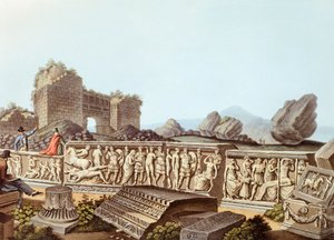 तुर्की में इफिसुस के खंडहर, लुइगी मेयरी द्वारा चित्रण द्वारा लुइगी मेयर