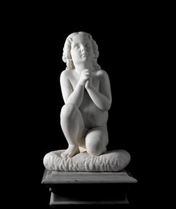 प्रार्थना में छोटा लड़का लुइगी पैम्पलोनी (1791-1847) द्वारा संगमरमर की मूर्ति, लगभग 1827। प्रिंस ओडन डि सावोइया के संग्रह से। मंद। 68x38x30 सेमी जीन, आधुनिक आर्ट गैलरी, आमंत्रण। 919 द्वारा लुइगी पम्पालोनी