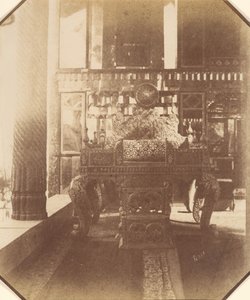 [गोलेस्तान, द पीकॉक थ्रोन, तेहरान, ईरान] तख्त-आई ताउस, 1840-60 के दशक।