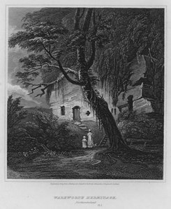 वार्कवर्थ हर्मिटेज, नॉर्थम्बरलैंड (उत्कीर्णन) द्वारा ल्यूक (बाद) क्लेनेल