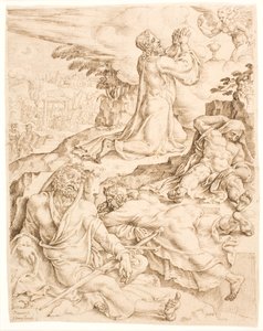 जैतून के पहाड़ पर मसीह द्वारा Maarten van Heemskerck