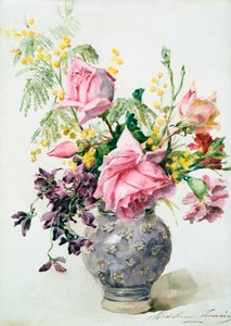 गुलाब का फूलदान, c1865-1928 द्वारा मेडेलीन जेने लेमाइरे