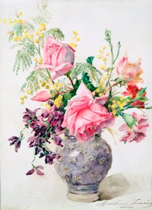 फूलदान की गुलाब, c1865-1928 द्वारा मेडेलीन जेने लेमाइरे