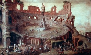 बुलफाइट ए लैंटिक, 1552। द्वारा मर्टेन वैन हेम्सकेर्क