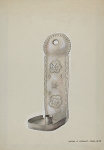टिन मोमबत्ती स्कोनस, सी। 1937. द्वारा माजेल जी. क्लाफलिन