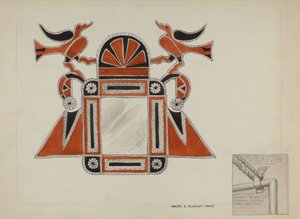 टिन मिरर फ्रेम, सी। 1937. द्वारा माजेल जी. क्लाफलिन