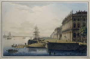 इम्पीरियल विंटर पैलेस, 1818 का दृश्य द्वारा मक्सिम निकिफोरोविच वोरोबोएव