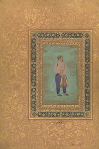 रेक्टो: प्रिंस डेनियल का पोर्ट्रेट, शाहजहाँ एल्बम से फोलियो, रेक्टो: 16वीं शताब्दी के अंत में। द्वारा मनोहर