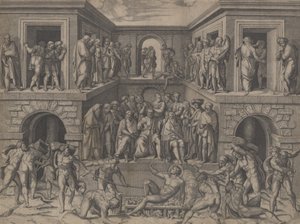 सेंट लॉरेंस की शहादत, बंदिनेली के बाद, सीए। 1520. द्वारा मार्केंटोनियो रायमोंडी