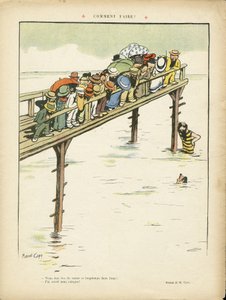 ले लियर में मार्सेल कैपी (1865-1941) का चित्रण, 24/08/12 - इसे कैसे करें? - अवकाश, वास्तुकला शहरी नियोजन, समुद्री समुद्री समुद्रतट, तैरना तैरना तैरना, भीड़ द्वारा मार्सेल अमाबल ओएल कैपी