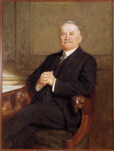 रिपब्लिक गैस्टन डौमर्ग्यू (1863-1937) के राष्ट्रपति का पोर्ट्रेट मार्सेल आंद्रे बास्केट द्वारा पेंटिंग (1862-1941) 1926 सन 1,22x0,95 मीटर