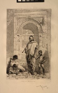 मोरक्कन परिवार, 1862। द्वारा मारियानो जोस मारिया बर्नार्डो फ़ोर्टूनी वाई कार्बो