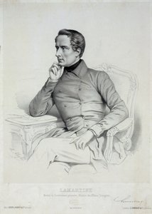 अल्फोंस डी लामार्टिन का पोर्ट्रेट 1790-1869। द्वारा मेरी अलेक्जेंड्रे मेंट अलोपे
