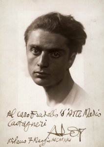 चित्रकार रॉबर्टो अलॉय का पोर्ट्रेट, 07/06/1921 (बी/डब्ल्यू फोटो) द्वारा मारियो कास्टाग्नेरी
