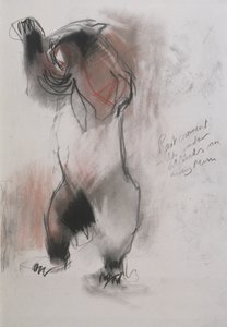 ग्रिज़ली, 1995 (लकड़ी का कोयला, ग्रेफाइट और कागज़ पर कागज) द्वारा मार्क एडलिंगटन