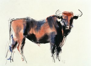 रेड बुल, 1998 (पेपर पर ग्रेफाइट, कॉन और चारकोल) द्वारा मार्क एडलिंगटन