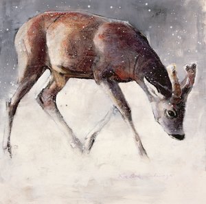 रो बक, सर्दी, 2000 (कागज पर मिश्रित मीडिया) द्वारा मार्क एडलिंगटन