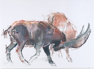 स्मीमेरिट, 2006 (कागज पर चारकोल पूर्ववत) द्वारा मार्क एडलिंगटन