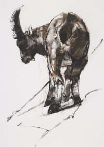 सन, क्रॉकेनविले, 2005 (कागज पर चारकोल पूर्ववत) द्वारा मार्क एडलिंगटन