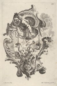 स्कॉन का प्रतिनिधित्व शीतकालीन, वॉल कैंडलस्टिक से 4 साल, ca.1730-56 पेश। द्वारा मार्टिन एंजेलब्रेट